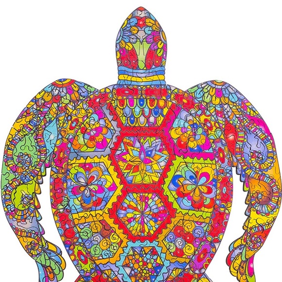 wongo puzzles wooden jigsaw puzzle “the turtle” 207 pieces - Picture 5 of 5